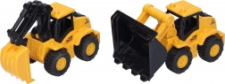Construction vehicles with movable arm