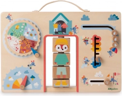 Lilliputiens drveni activity panel – odijevanje prema vremenu s lisicom Alice