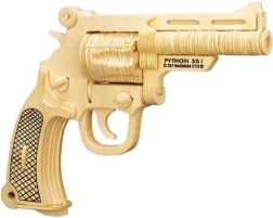 Woodcraft træ 3D-puslespil pistol S&W, 106 dele