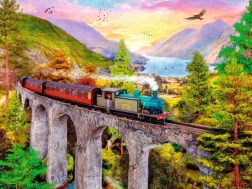 Puzzle Autumn Train Ride 1500 Pieces