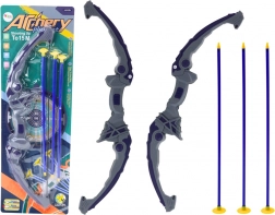 Lok za otroke s puščicami s priseski, vijoličen, 3 kosi