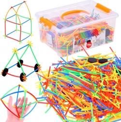 Creative construction set: straws and connectors, 1000 pcs