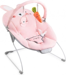 Vibrating lounger with melodies MoMi GLOSSY pink bunny