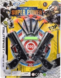 Kids' Toy Pistols with Target – Set with Two Pistols and Suction-Cup Darts