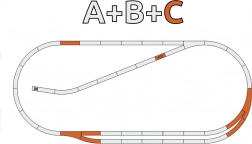 Roco geoLINE set binari C con massicciata – tratto parallelo H0