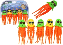 Zestaw zabawek do kąpieli – nurkujące meduzy, 6 szt.