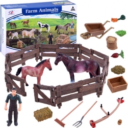 Set de figurines de chevaux pour la ferme – Enclos