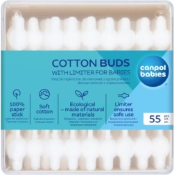 Canpol babies Bastoncini di cotone con limitatore in carta 56 pezzi