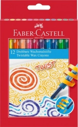 Pastelli a cera Faber-Castell Twist 12 colori