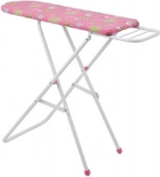 Roze kinderstrijkplank, hoogte 51 cm