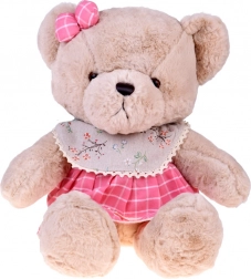 Plush Teddy Bear Zuzia 58 cm in pink vintage dress