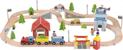 pista ferroviaria in legno 80 pezzi 2Kids Toys