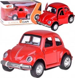 Metal Beetle toy car with opening doors, lights and sounds