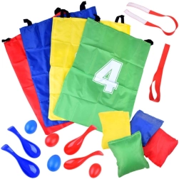 Kids’ Party Sack Race Bags and Egg-and-Spoon Set