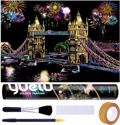 Scratch Art Picture London Tower Bridge 75x52 cm