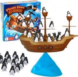 Balancing Game Set Pirate Ship with Penguins