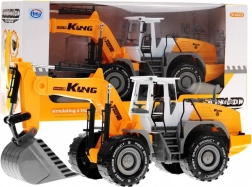 Dětský bagr 3+ s pohyblivou lžící a otevírací kapotou