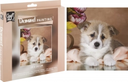 Diamond Painting Cute Puppy 20 × 20 cm