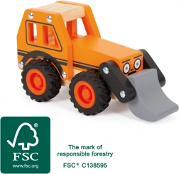 escavatore in legno SMALL FOOT con benna mobile