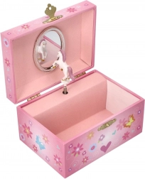 Music Jewelry Box Flower Unicorn – Swan Lake melody by GOKI