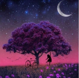 5D diamant schilderen – boom, set 30 × 30 cm