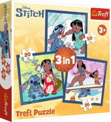 Puzzle 3 u 1 – vrijeme sa STITCHEM LILO & STITCH od Trefl