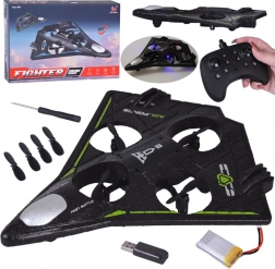 RC drone with propeller guards and LED effects, 360° tricks