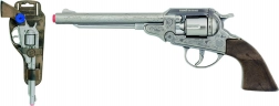 Cowboy revolver silver, metal - 8 shots
