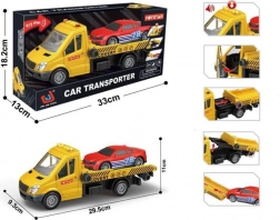 tow truck with race car with lights and sounds