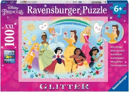 RAVENSBURGER błyszczące puzzle DISNEY księżniczki xxl 100 elementów