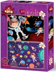 Set di puzzle a tema spazio 35 + 60 pezzi ART PUZZLE