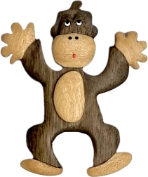 Drvena magnetna naljepnica za hladnjak – majmun 2Kids Toys