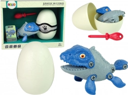 Mosasaurus Dinosaur Set with Egg DIY with Screwdriver – Blue