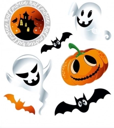 Iron-on Patches Ghosts Halloween – small sheet