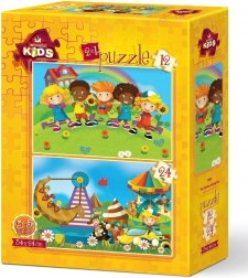 Puzzle Kids Having Fun 12 and 24 pieces