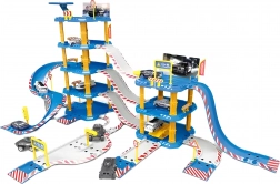 Große Polizeistations-Garage, 4 Etagen, Tankstelle, 100 Teile