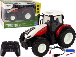 Daljinsko voden traktor 1:24 rdeče-bel Farma