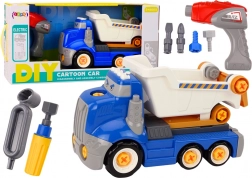 Cartoon DIY tipper truck to assemble – blue