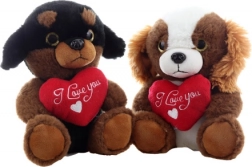 Plišasti kužek s srčkom 21 cm