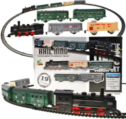 Electric Train with Locomotive and Carriages