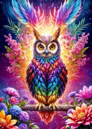 ENJOY Neon Owl Puzzle 1000 Pieces