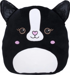 Plush Cat Pillow – Black, 25 cm