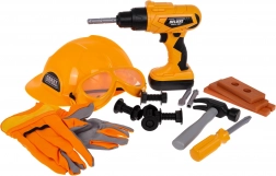 Dziecięcy zestaw narzędzi z kaskiem, 20 elementów