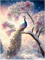 Diamond Mosaic - Peacock on a Branch