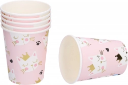 Paper Party Cups Cat 250ml, 6 pcs