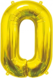 Ballon en aluminium chiffre 0 or 85 cm GoDan