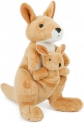 Plush Kangaroo with Joey 16 cm