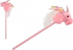 Plush Pink Stick Unicorn with Sound
