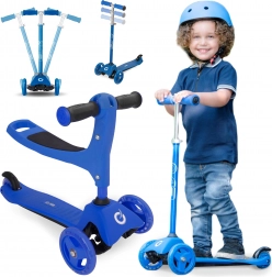 Evo kids' 2-in-1 tricycle scooter with seat, blue