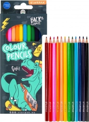 dinosaur pencil set 12 colors 18 cm